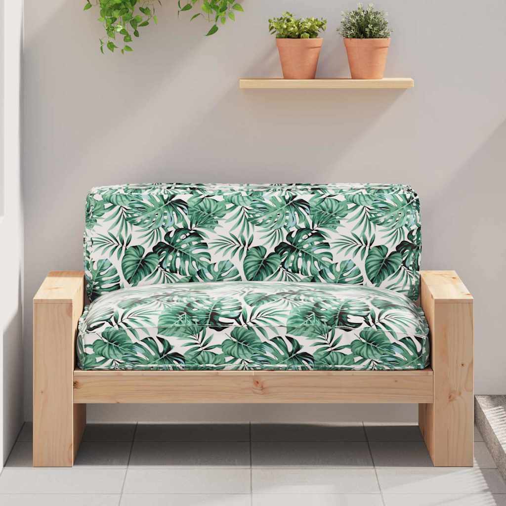 Vidaxxl cojín estampado de hojas 120 x 80 x 12 cm tela oxford