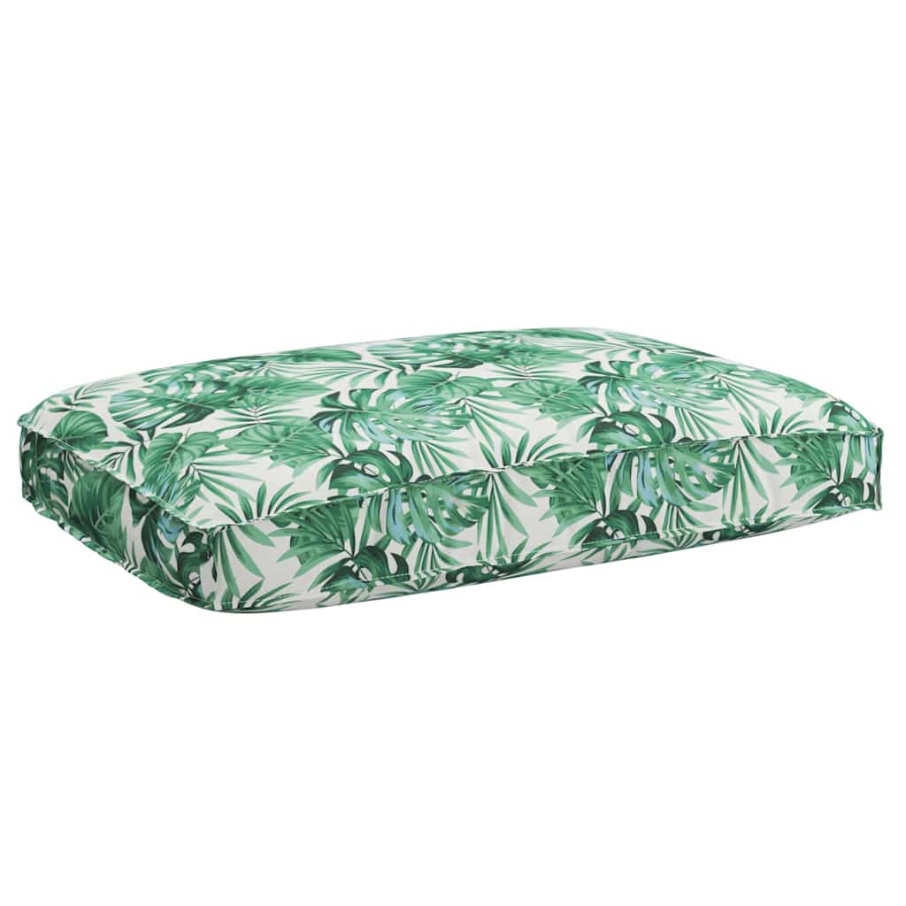 Vidaxxl cojín estampado de hojas 120 x 80 x 12 cm tela oxford