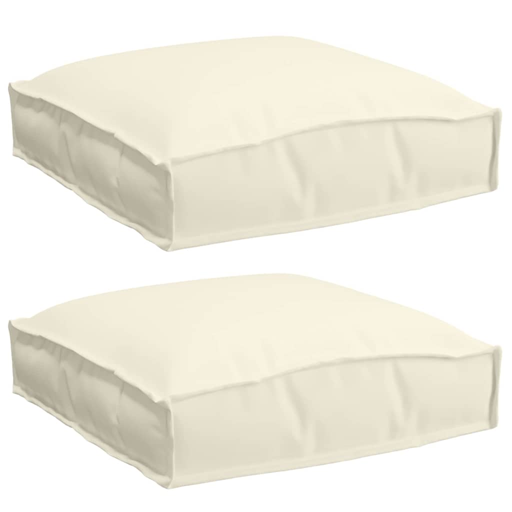 Vidaxl kussen 2 pcs crème 40 x 40 x 8 cm oxford stof