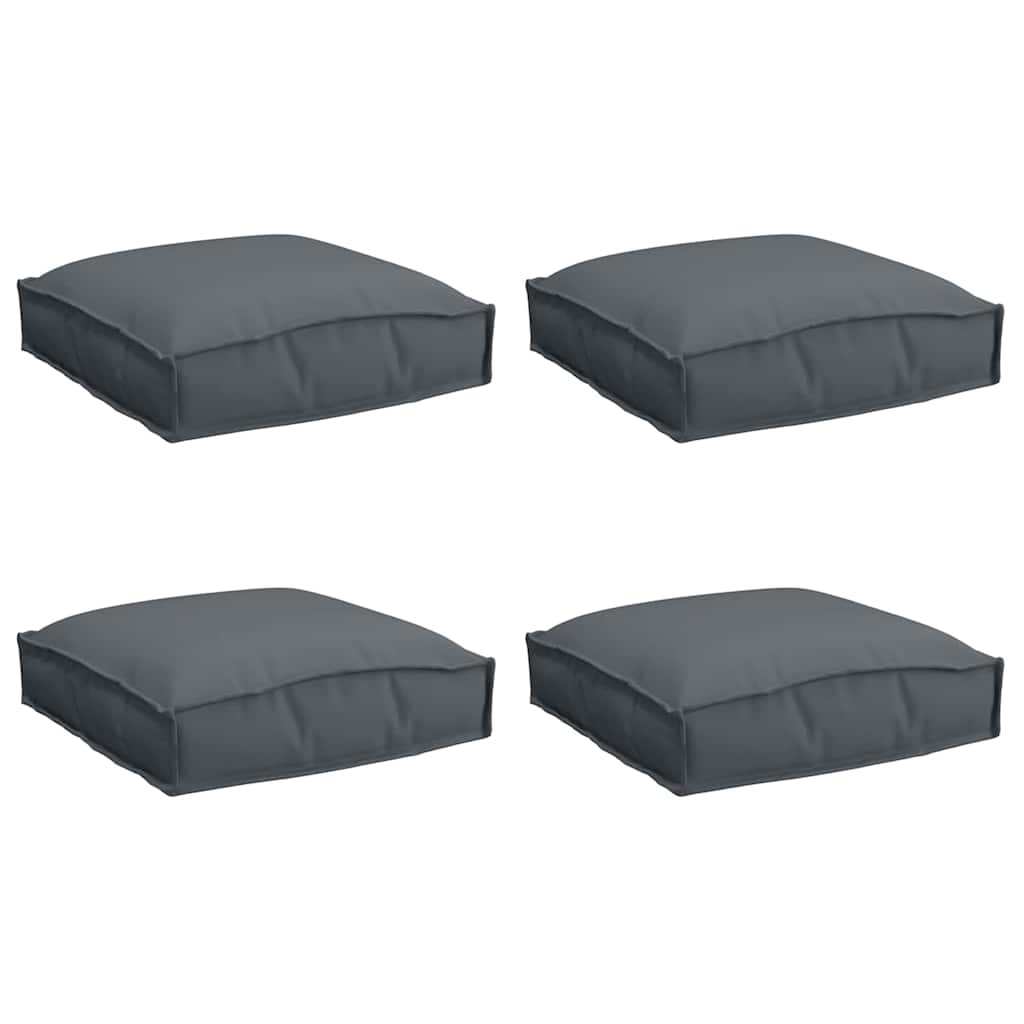 vidaxxl cojín 4uds antracita 40 x 40 x 8 cm tela oxford