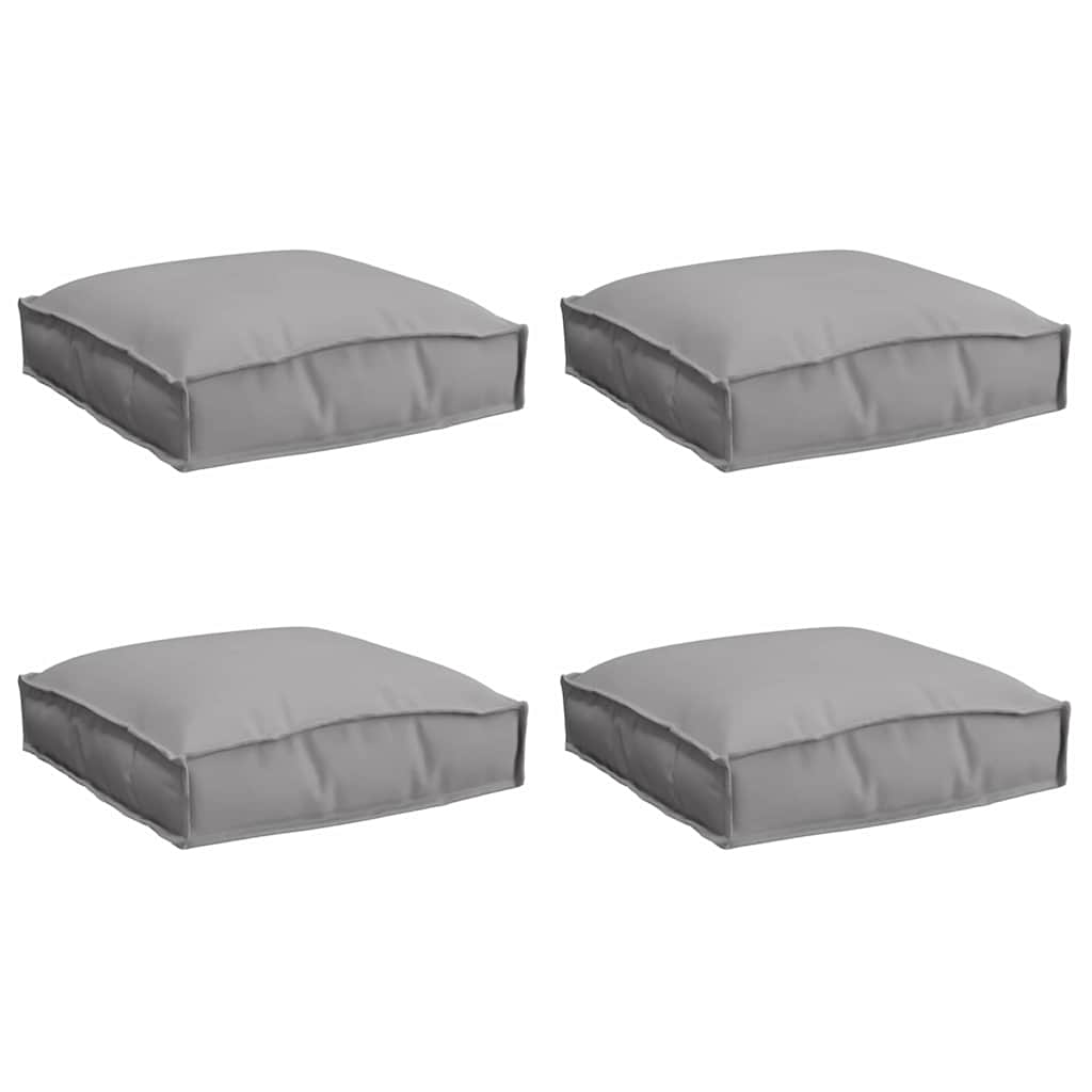 Vidaxl kussen 4 pcs grijs 40 x 40 x 8 cm oxford stof