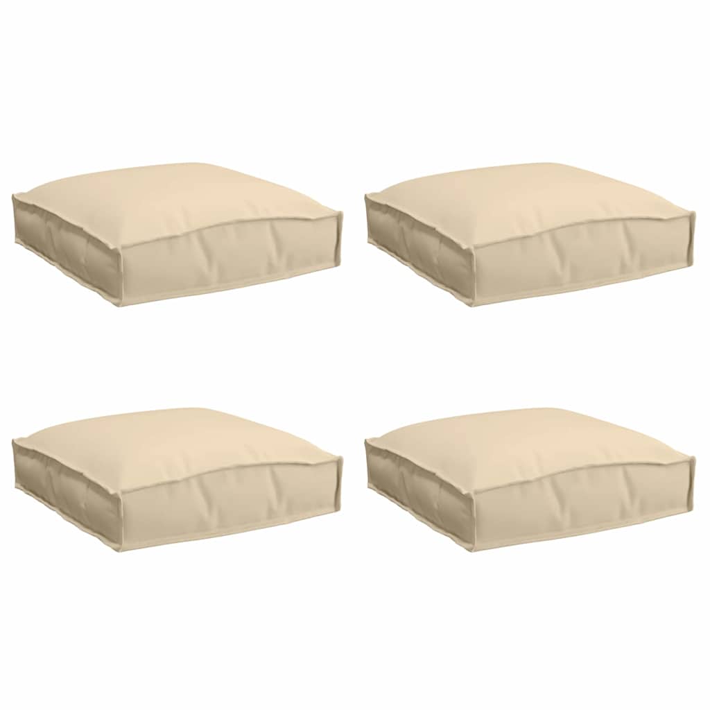 Vidaxl kussen 4 pcs beige 40 x 40 x 8 cm oxford stof