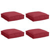 Vidaxl kussen 4 pcs wijnrood 40 x 40 x 8 cm oxford stof