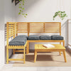 Vidaxxl cojín 6uds antracita 40 x 40 x 8 cm tela oxford
