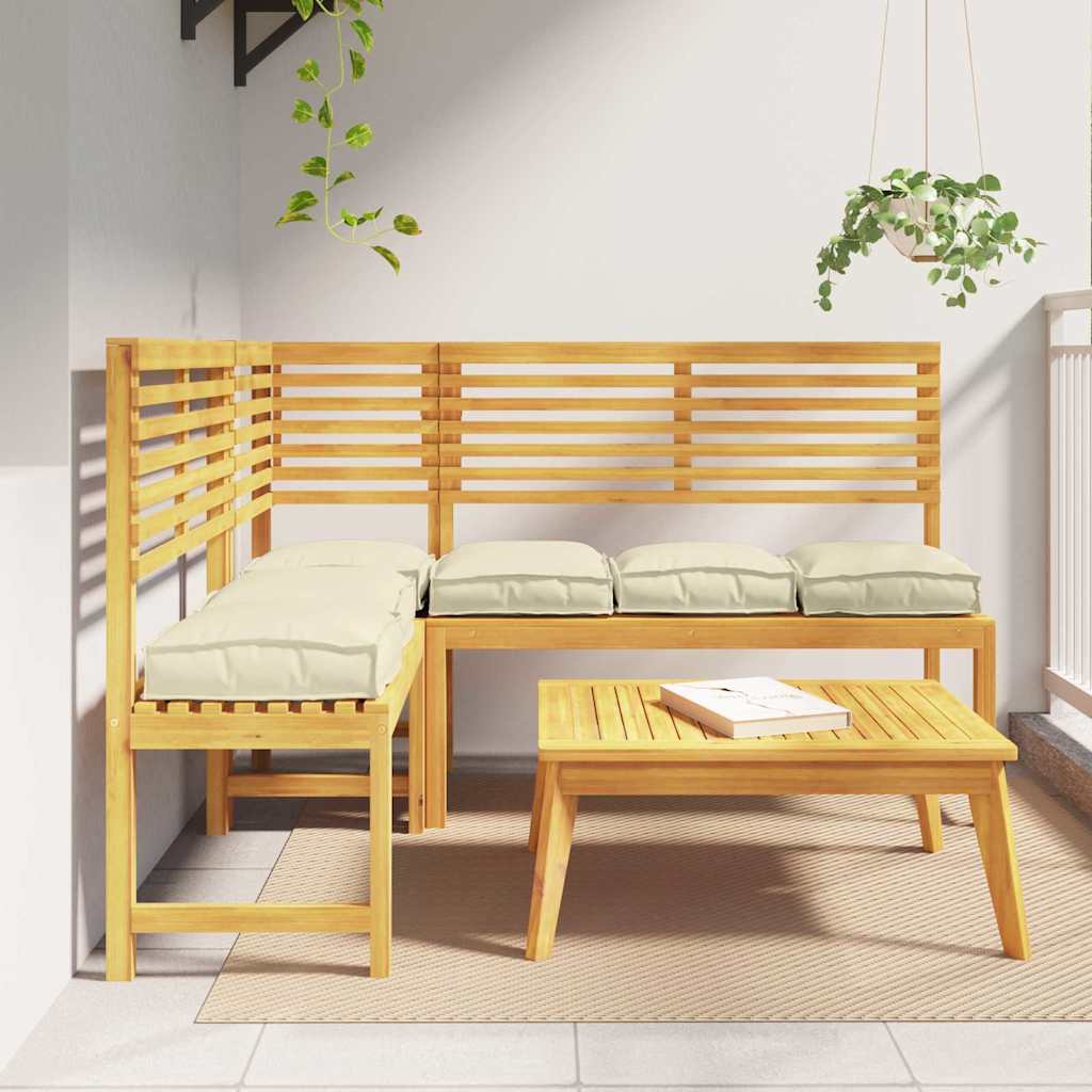 Vidaxl cojín 6uds crema 40 x 40 x 8 cm tela oxford