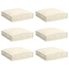 Vidaxl cojín 6uds crema 40 x 40 x 8 cm tela oxford