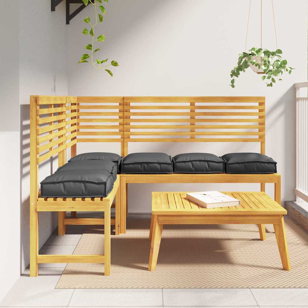 Vidaxl cojín 6uds negro 40 x 40 x 8 cm tela oxford