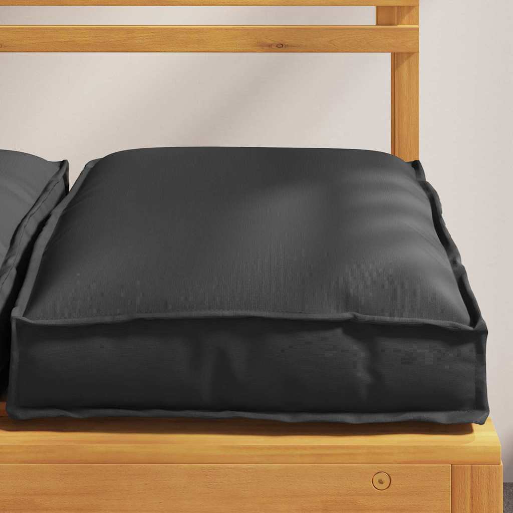 Vidaxl cojín 6uds negro 40 x 40 x 8 cm tela oxford