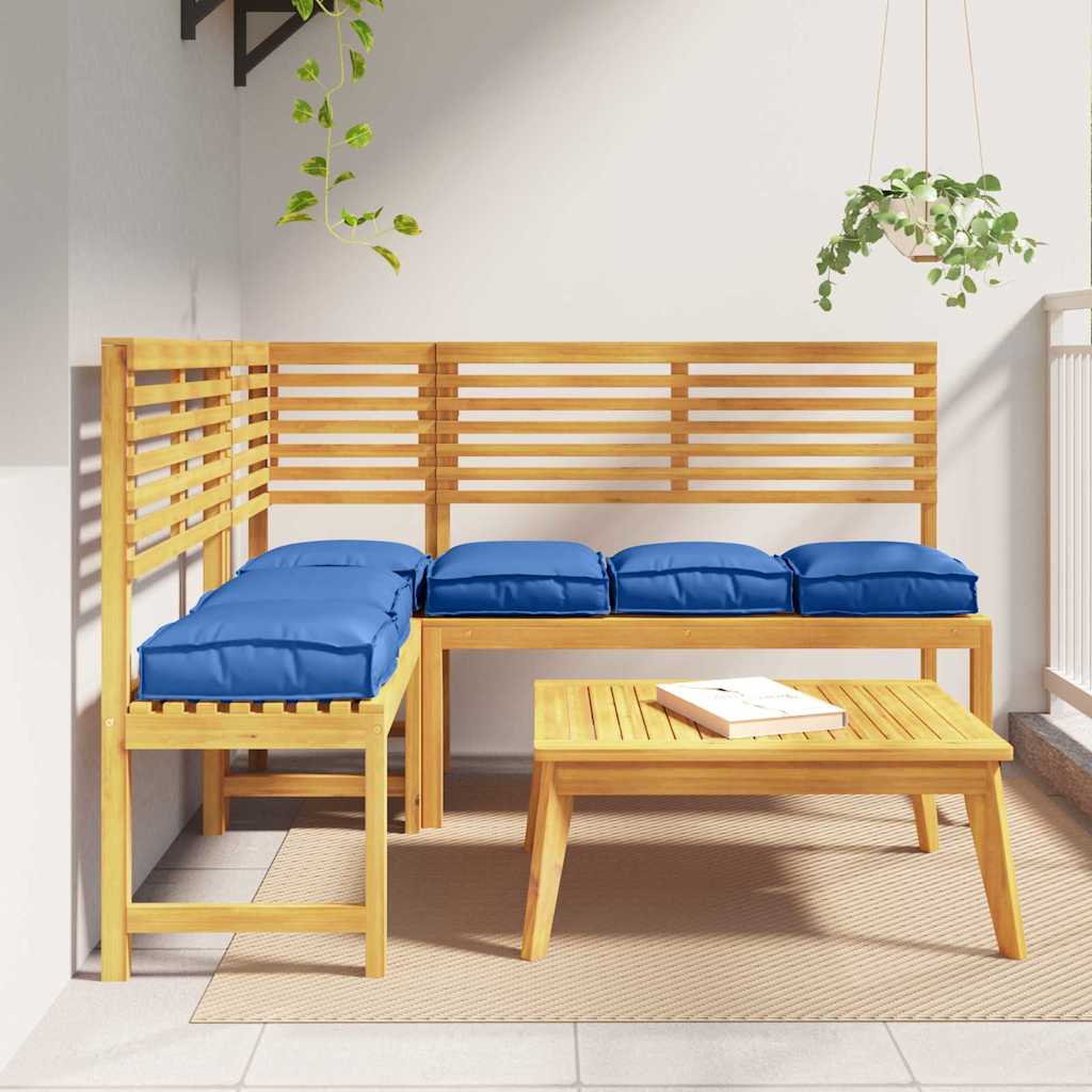 vidaxxl cojín 6uds azul royal 40 x 40 x 8 cm tela oxford