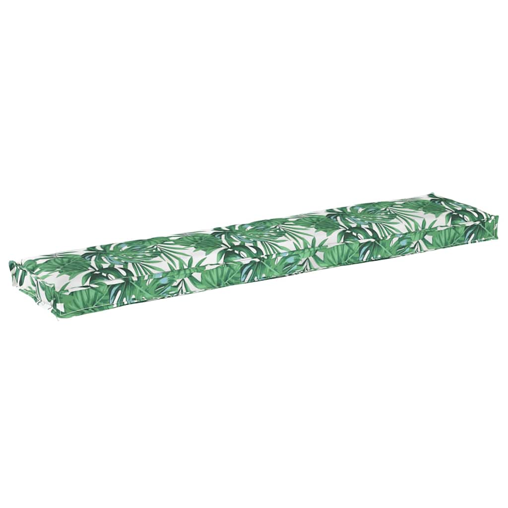 Vidaxx cojín paleta estampado hojas verdes 180 x 40 x 8 cm tela oxford