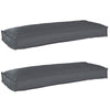 VidaXL set cuscini per pallet 2 pezzi antracite 100 x 40 x 8 cm tessuto oxford
