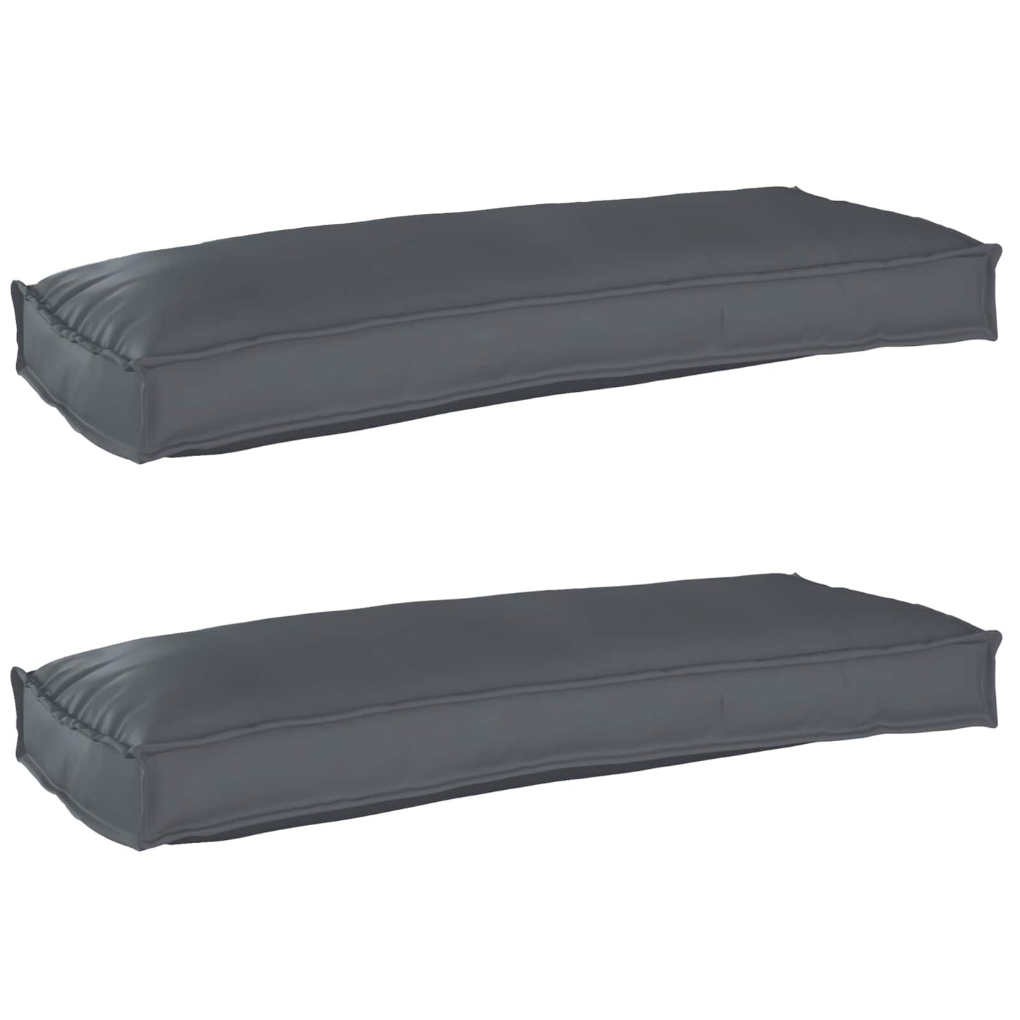 VidaXL set cuscini per pallet 2 pezzi antracite 100 x 40 x 8 cm tessuto oxford