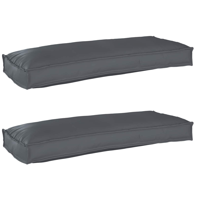 VidaXL set cuscini per pallet 2 pezzi antracite 100 x 40 x 8 cm tessuto oxford