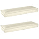 VidaXL juego de cojines para palé 2 piezas crema 120 x 40 x 8 cm tela oxford