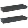 Set cuscini per pallet VidaXL 2 pezzi nero 120 x 40 x 8 cm in tessuto oxford