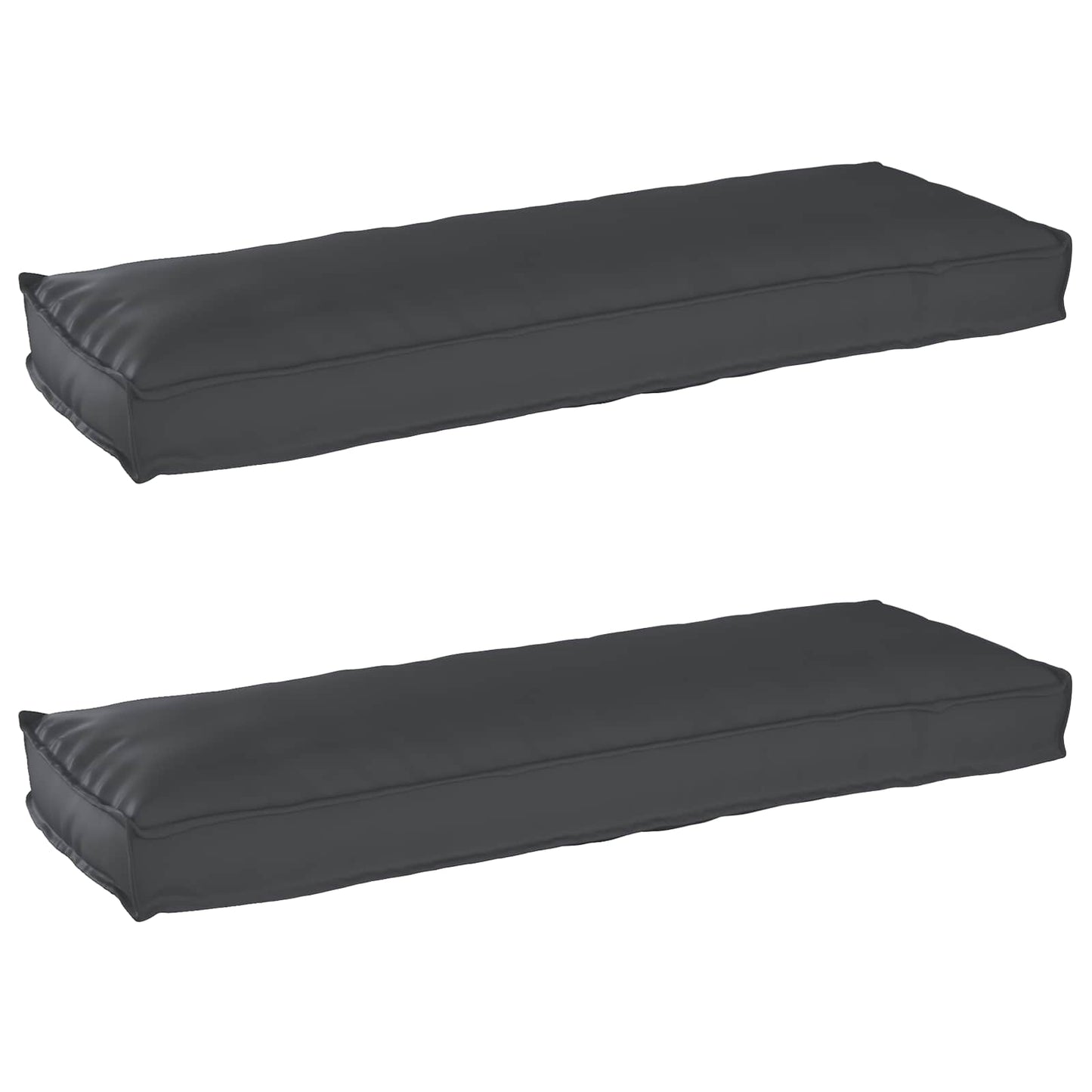Set cuscini per pallet VidaXL 2 pezzi nero 120 x 40 x 8 cm in tessuto oxford