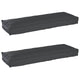 VidaXL juego de cojines para palé 2 piezas negro 120 x 40 x 8 cm tela oxford