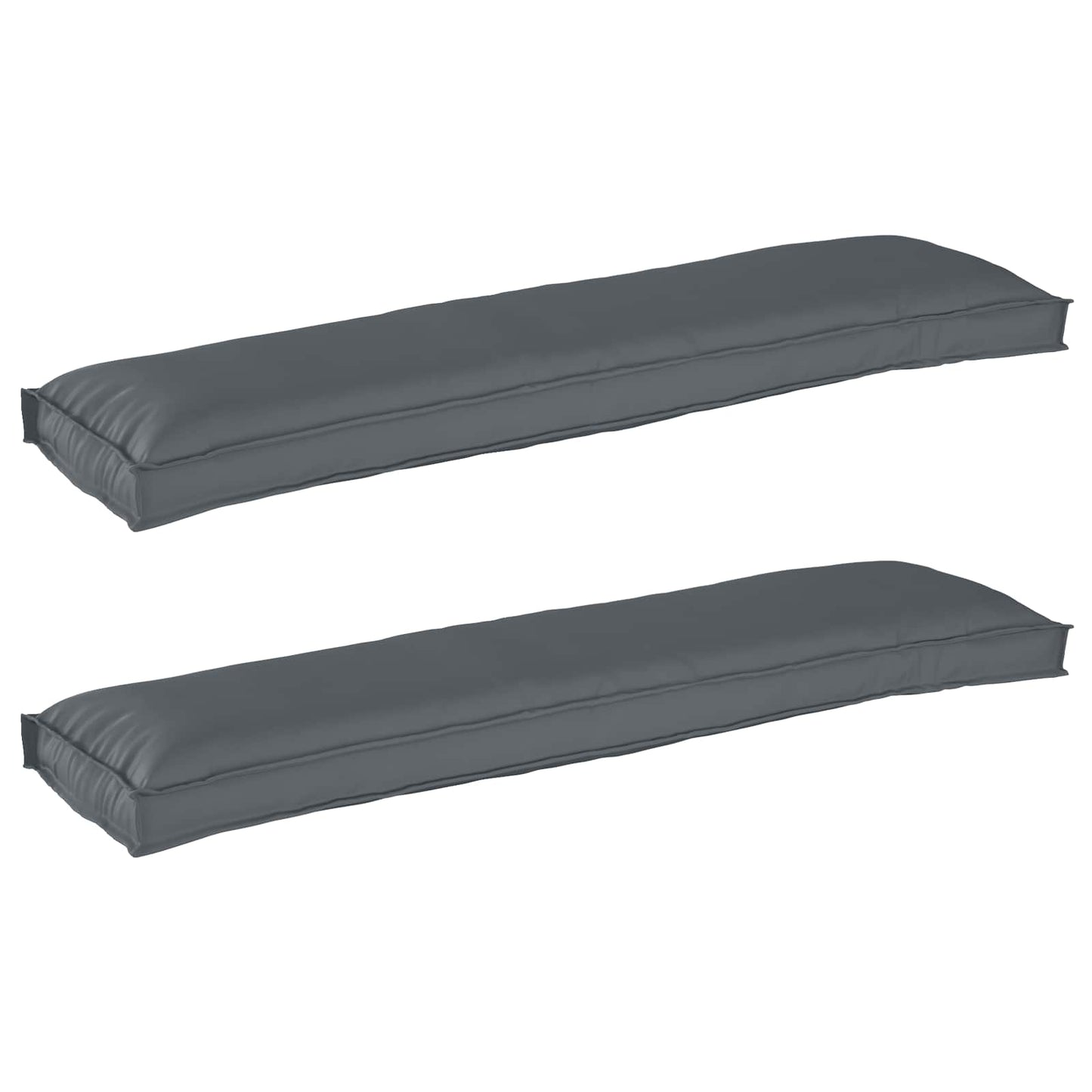 VidaXL set cuscini per pallet 2 pezzi antracite 150 x 40 x 8 cm tessuto oxford