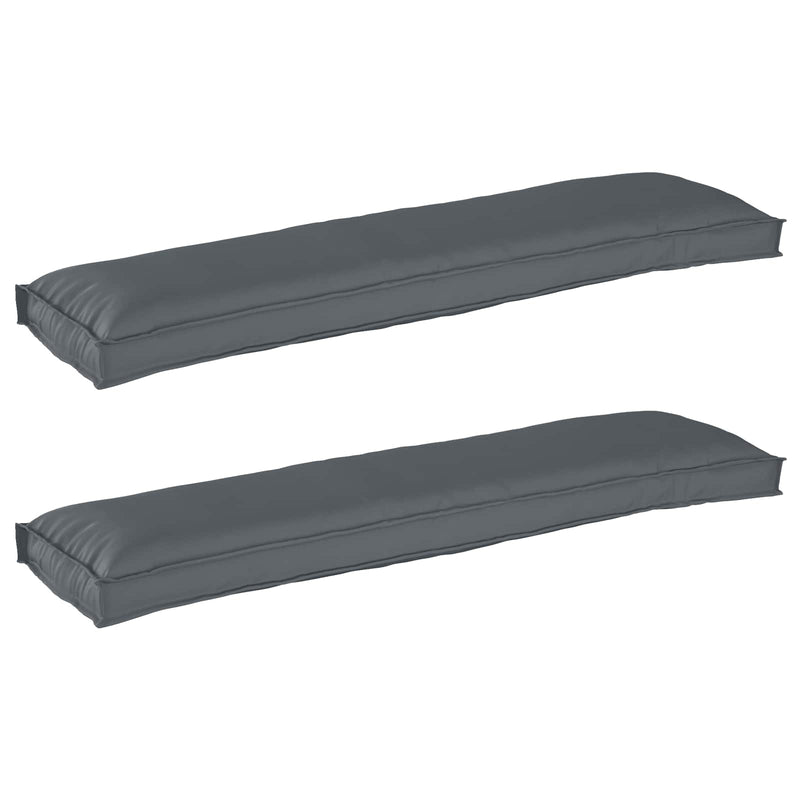 VidaXL set cuscini per pallet 2 pezzi antracite 150 x 40 x 8 cm tessuto oxford