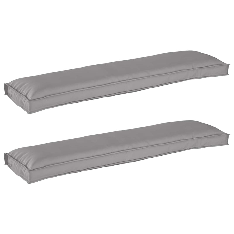 Set cuscini per pallet VidaXL 2 pezzi grigio 150 x 40 x 8 cm in tessuto oxford