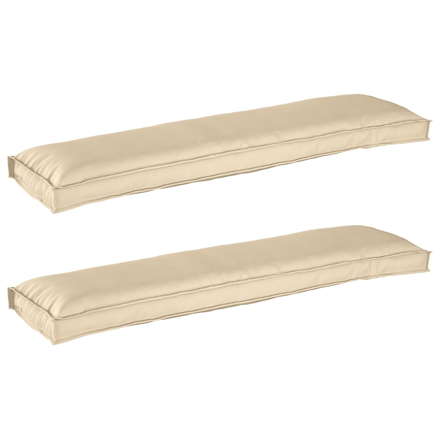VidaXL juego de cojines para palé 2 piezas beige 150 x 40 x 8 cm tela oxford