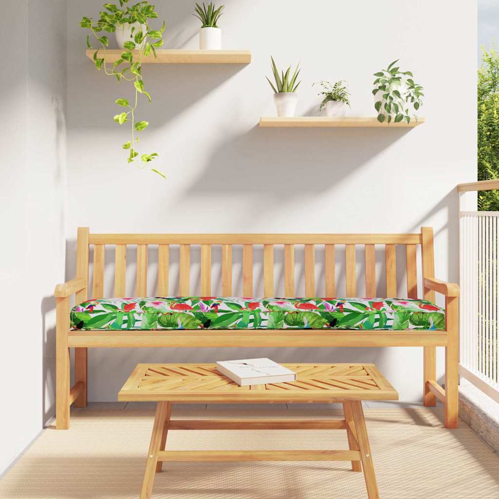 VidaXL set cuscini per pallet 2 pezzi giungla tropicale 200 x 40 x 8 cm