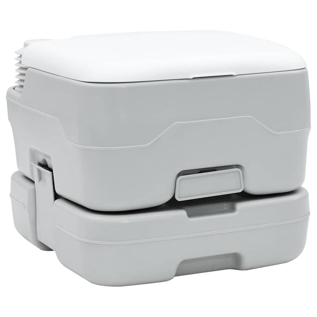 Toilette da campeggio VidaXL grigia e bianca 41,5 x 36,5 x 30 cm in polietilene