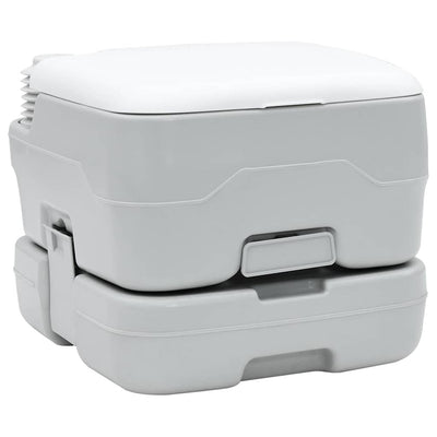 Vidaxl camping toilet grijs en wit 41,5 x 36,5 x 30 cm polyetheen