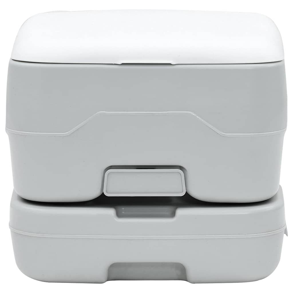 Toilette da campeggio VidaXL grigia e bianca 41,5 x 36,5 x 30 cm in polietilene