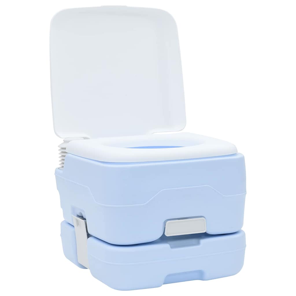 Vidaxl camping toilet lichtblauw en wit 41,5 x 36,5 x 30 cm polyetheen