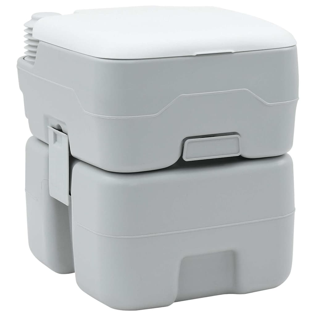Toilette da campeggio Vidaxl grigia e bianca 41,5 x 36,5 x 42 cm in polietilene