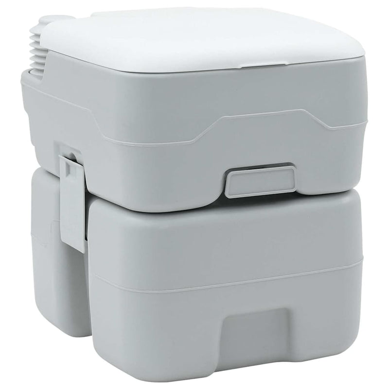 Vidaxl inodoro de camping gris y blanco 41,5 x 36,5 x 42 cm polietileno