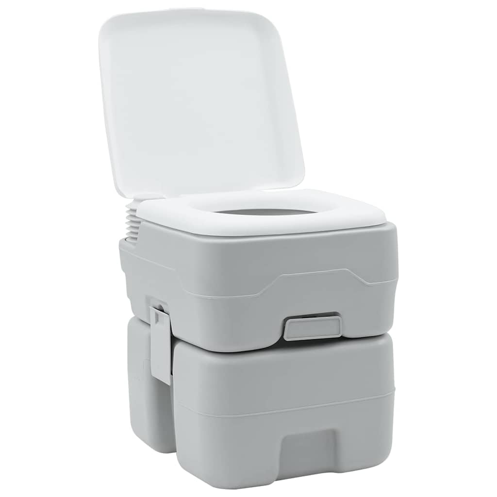 Toilette da campeggio Vidaxl grigia e bianca 41,5 x 36,5 x 42 cm in polietilene