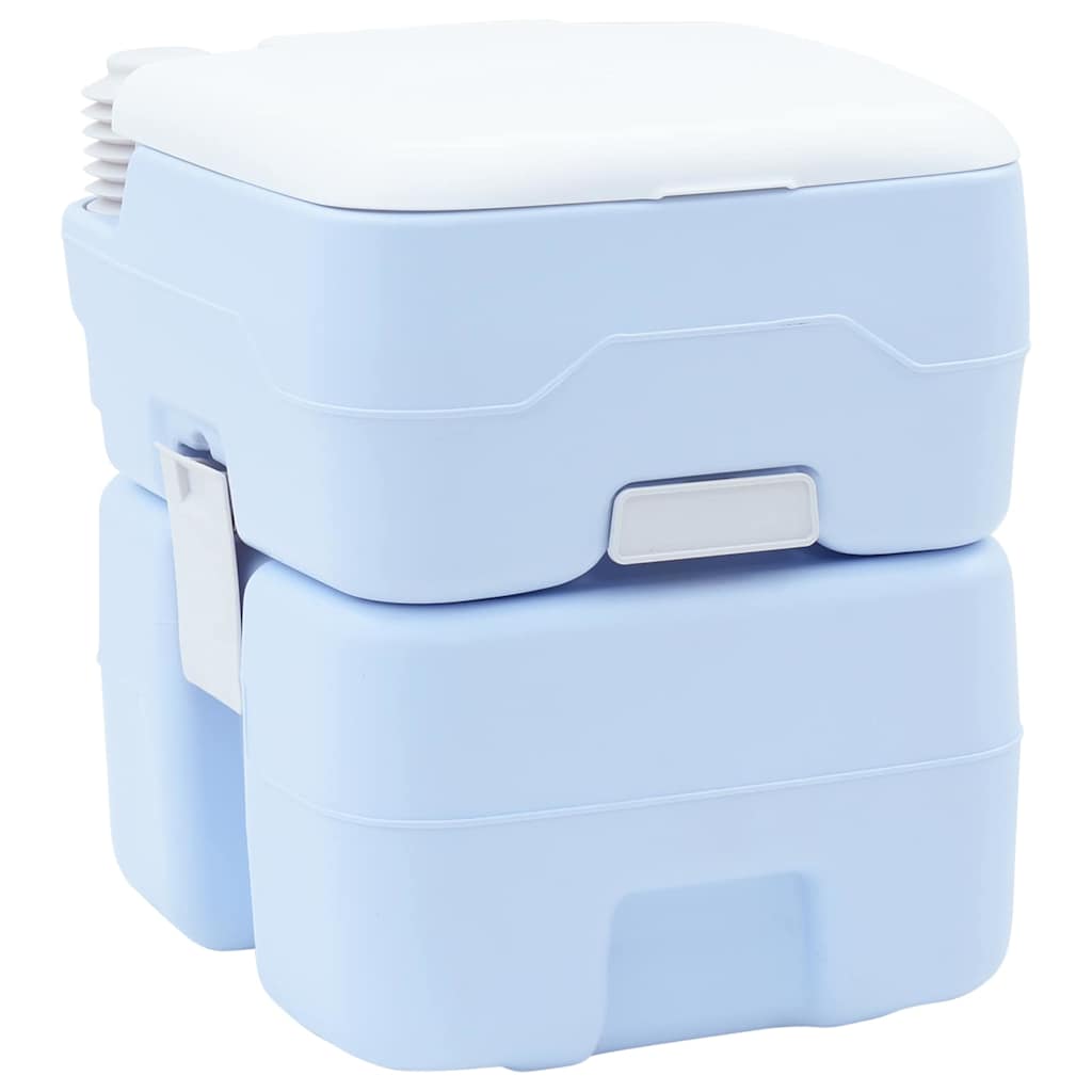Vidaxl inodoro de camping azul claro y blanco 41,5 x 36,5 x 42 cm polietileno
