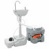 Set WC da campeggio VidaXL 2 pezzi grigio 50,5 x 33 x 103 cm