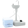 Set WC da campeggio VidaXL 2 pezzi blu e bianco