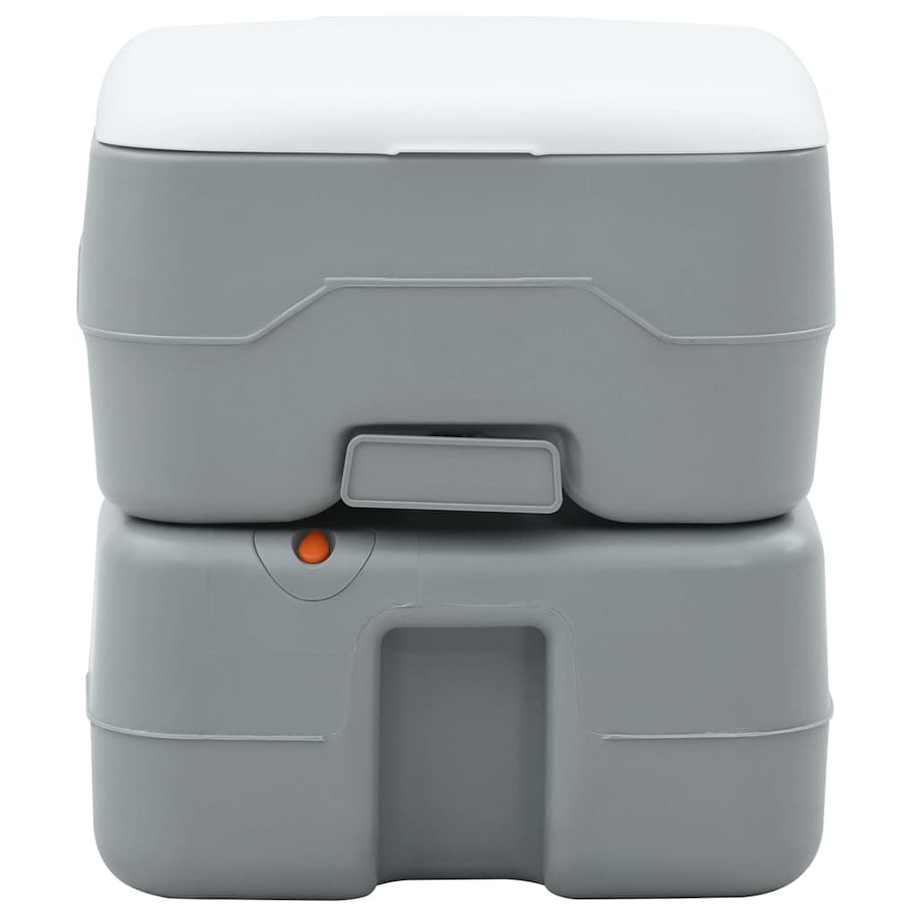 Toilette da campeggio Vidaxl grigia e bianca 41,5 x 36,5 x 37,5 cm polietilene