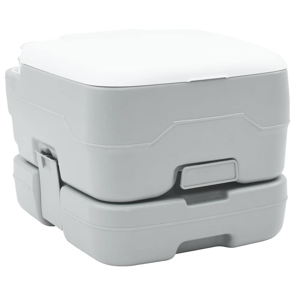 Vidaxl camping toilet grijs en wit 41,5 x 36,5 x 30 cm polyetheen