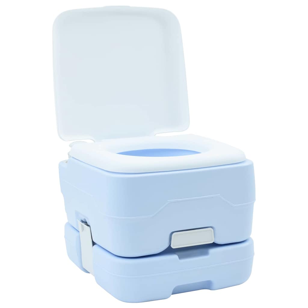 Vidaxl camping toilet lichtblauw en wit 41,5 x 36,5 x 30 cm polyetheen