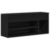 Panca per scarpe Vidaxx 102x30,5x45 cm in truciolare rovere nero
