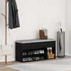 Panca per scarpe Vidaxx 102x30,5x45 cm in truciolare rovere nero