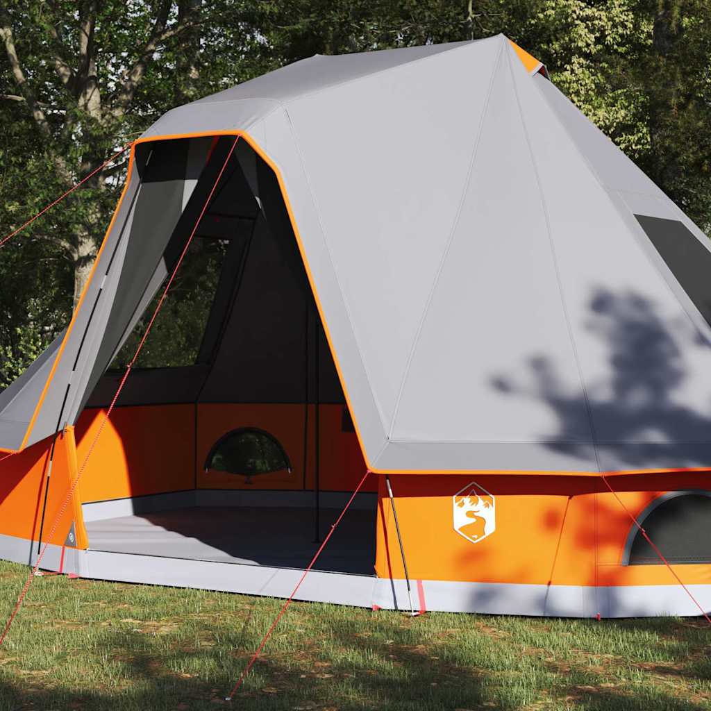 Tenda familiare Vidaxx Teepee grigio e arancione 466 x 310 x 240 cm