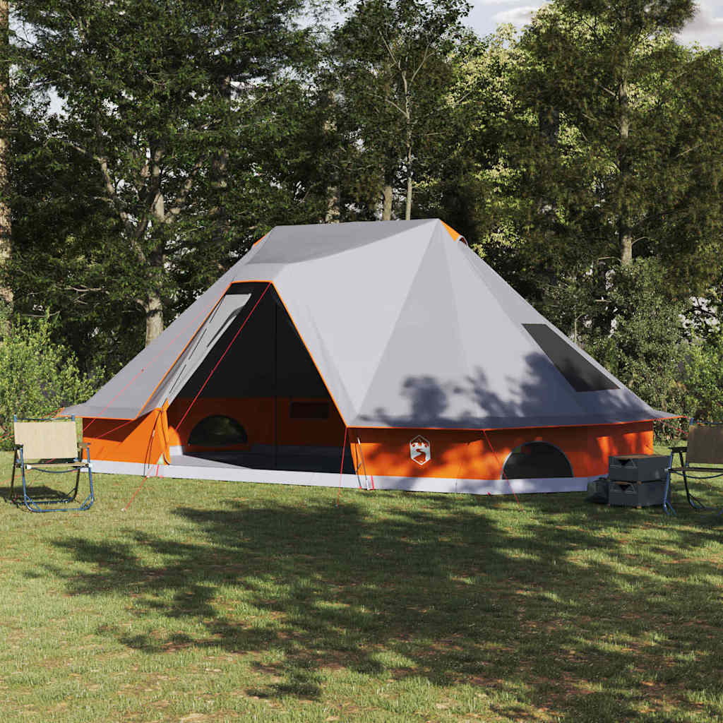 Vidaxx tienda tipi familiar tipi gris y naranja 680 x 430 x 270 cm