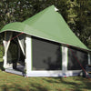 Vidaxl familie tipi tent tipi met dak groen 404 x 370 x 270 cm