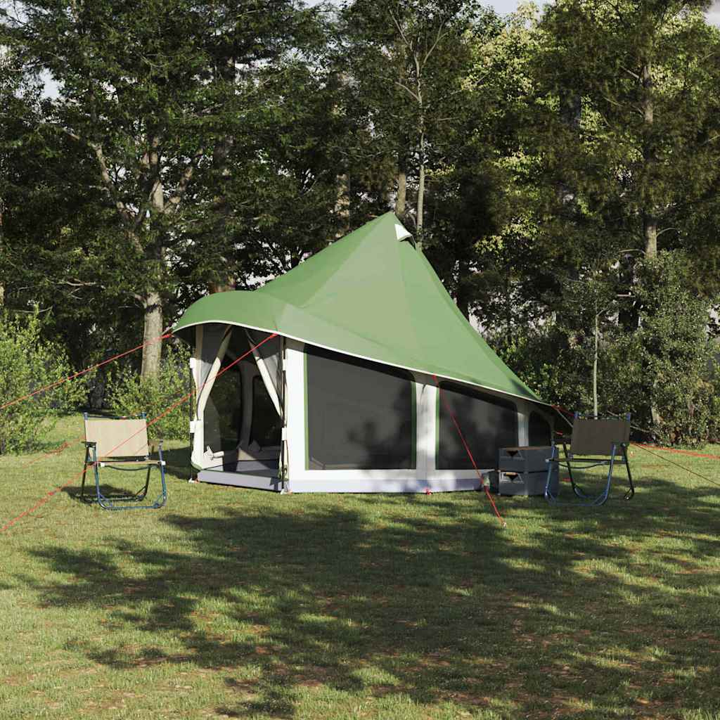 Tienda tipi familiar Vidaxx tipi con techo verde 404 x 370 x 270 cm