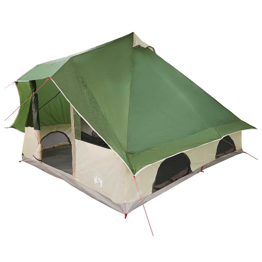 Tienda tipi Vidaxx con techo y almacenamiento verde 358 x 296 x 258 cm tafetán