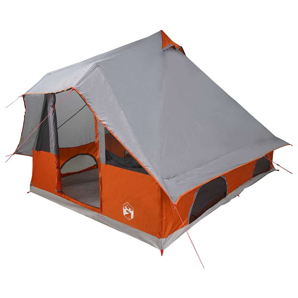 Tenda teepee Vidaxx con tetto grigio e arancione 358 x 296 x 258 cm taffetà