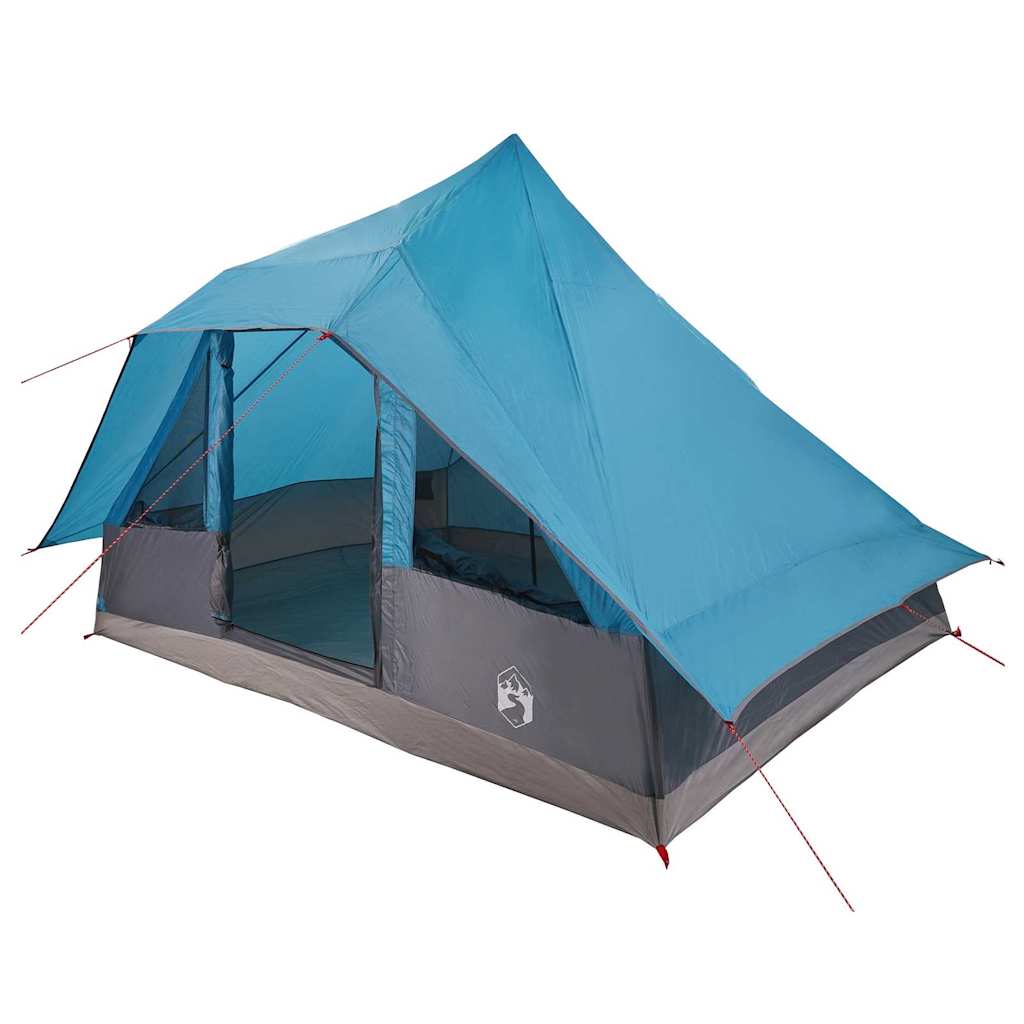 Tienda tipi Vidaxx con techo y almacenamiento azul 364 x 281 x 257 cm tafetán