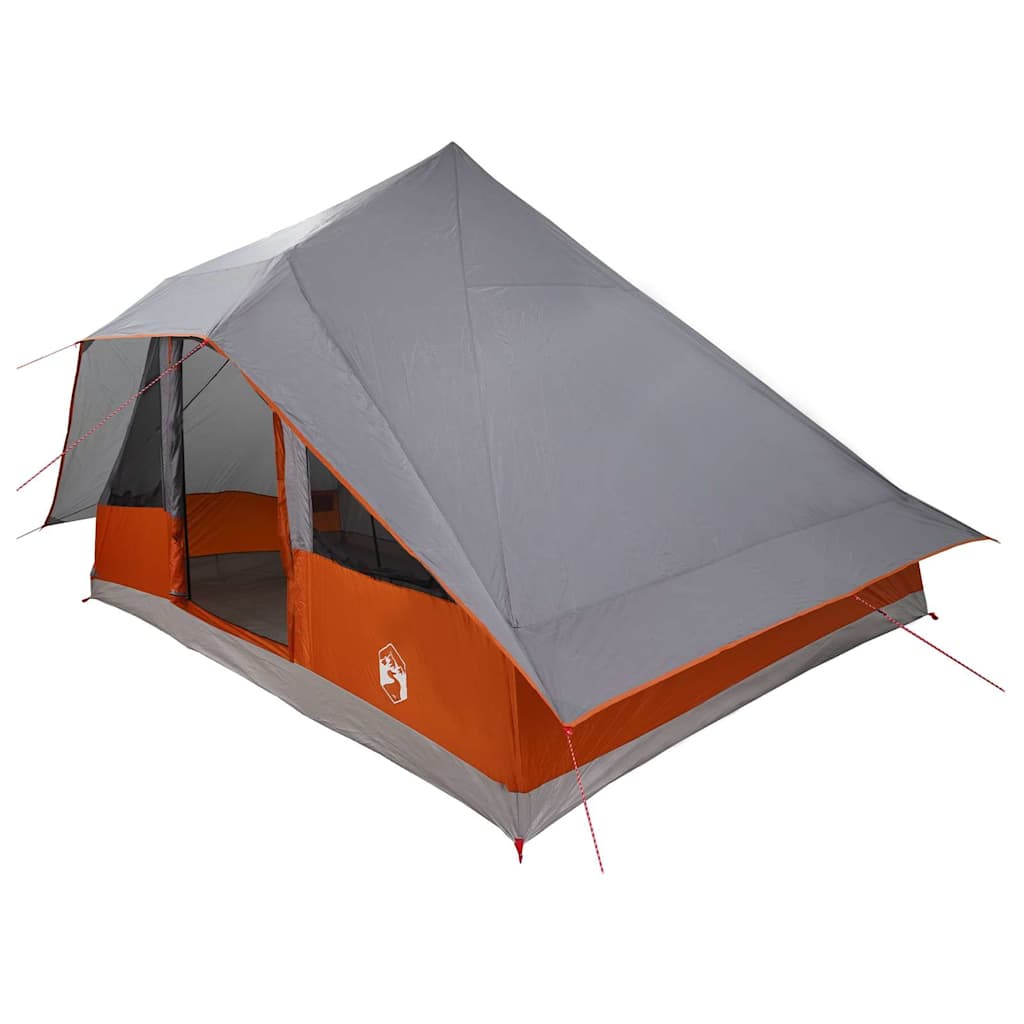 Tienda tipi Vidaxx con techo tafetán gris y naranja 364 x 281 x 257 cm