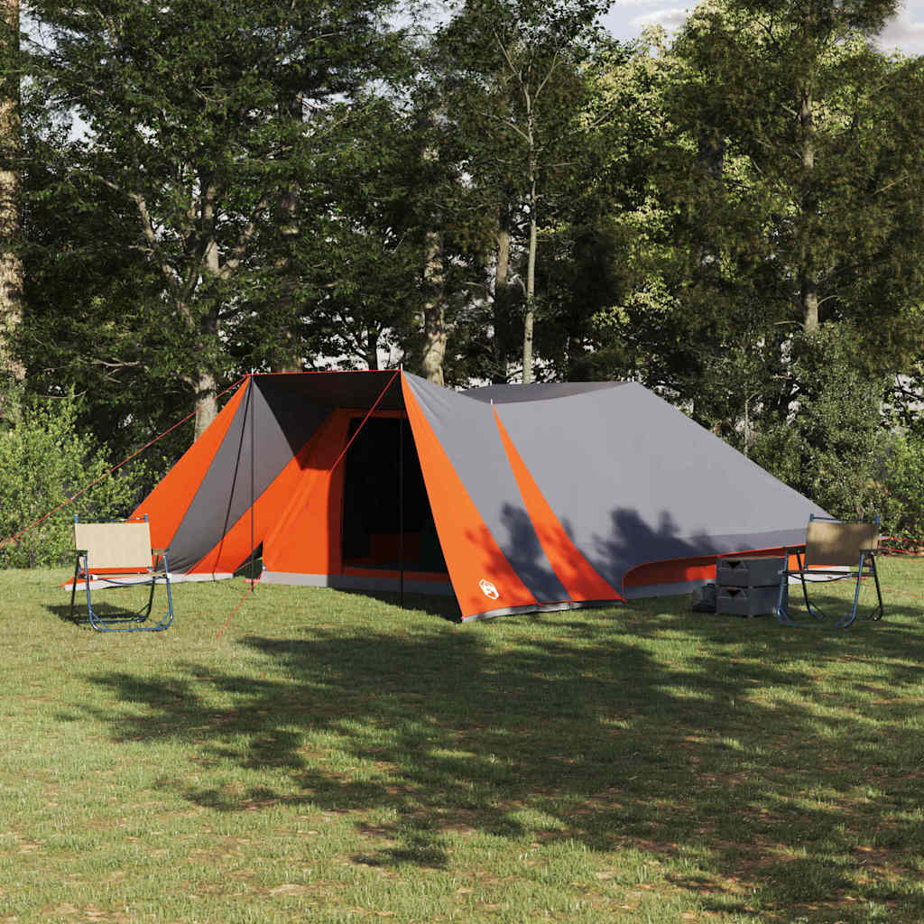 Tenda familiare Vidaxx con tetto grigio e arancione 660 x 456 x 200 cm